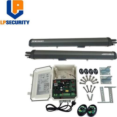 LPSECURITY 24V Low Voltage Remote Control Swing Gate Motor System with limit switch (keypad, GSM opener,photocells optional)
