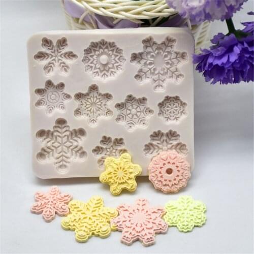 New Silicone Chocolate Mold Snowflake Chocolate Baking Tools Cake Mold Baking Candy 3D Silicone DIY Mold Kitchen Accessories