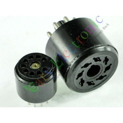 Wholesale and retail Bakelite Vacuum Tube Saver Socket Testing 5pc 9pin Fr 12AX7 + 5pc 8pin Octal DIY free shipping