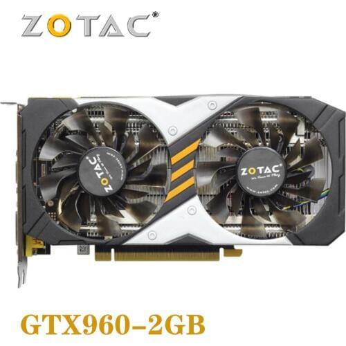 Original ZOTAC Video Card GTX 960 2GB 128Bit GDDR5 Graphics Cards GPU For NVIDIA GeForce GTX960 2GD5 PCI-E HDMI Map Used