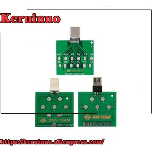 3pcs/lot Micro USB PCB Test Board Charging Dock Flex Tester for iPhone Andorid Type-C Smartphone repair