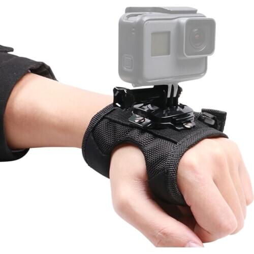 360 Degrees Wrist Band Arm Strap Belt Tripod Mount for GoPro Hero 9 8 7 6 5 4 Action Camera Fist Adapter Band Go Pro Accessories