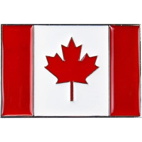 National Canada Flag Belt Buckle Cowboy Maple Leaf Jeans Gift Belt Buckle Silver Finish 4cm Width Loop DIY Accessories