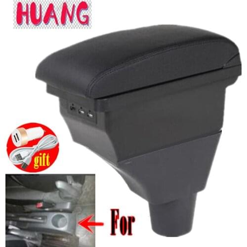 For Renault Sandero Stepway armrest box central Store content Storage box armrest box with cup holder ashtray USB interface