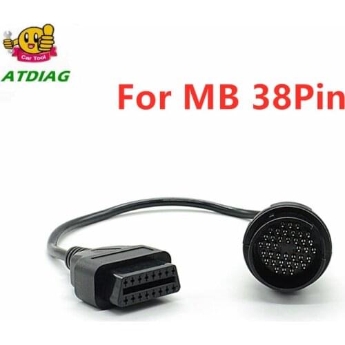 Professional Diagnostic-Tool for Mer-cedes Benz 38Pin to 16Pin OBD 2 Cable for Specialized OBDII Cable for Be-nz Car Accessories