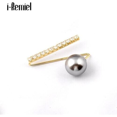 Simple Pearl Brooch Jewelry Luxury Zircon Collar Cute Pins Sweater Coat Fixed Cardigan Shawl Scarf Buckle Classic Accessories