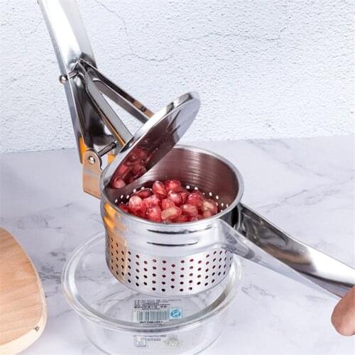 Manual Juice Squeezer Stainless Steel Hand Pressure Juicer Pomegranate Orange Lemon Watermelon Juice Kitchen Fruit Tool