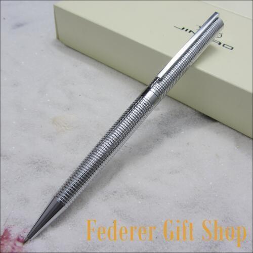 Duke J01 Silver Convex lattice Ball Point pen high quality metal Gift ball pen