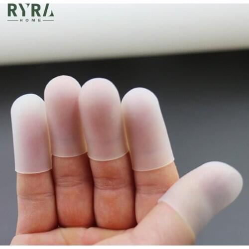 5pcs Silicone Fingers Cover Cap Fingertip Protector Insulation Finger Guard Anti-skid Set Finger Protect Barbecue Kitchen Gadget