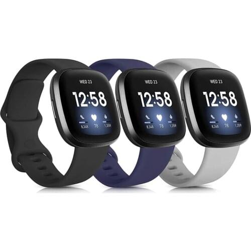 KTAB Silicone Watch Band For Fitbit Versa 3 Strap For Fitbit Sense Replacement TPU Sport Wristband For Fitbit Watch Accessoriess