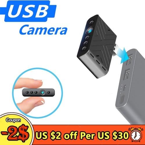 Mini Camera Wifi AI Human Detection USB Camera Night Vision Loop Recording Remote Monitoring Camcorder Kamera for Home Security