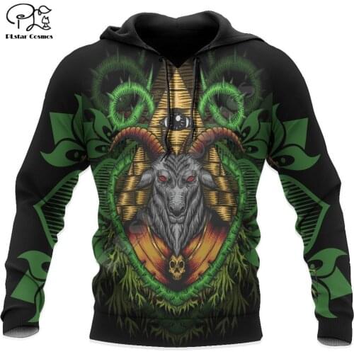 PLstar Cosmos Satan Devil Ghost Gothic Skull Funny Casual Pullover NewFashion Streetwear 3DPrint Men/Women Jacket Zip Hoodies 16