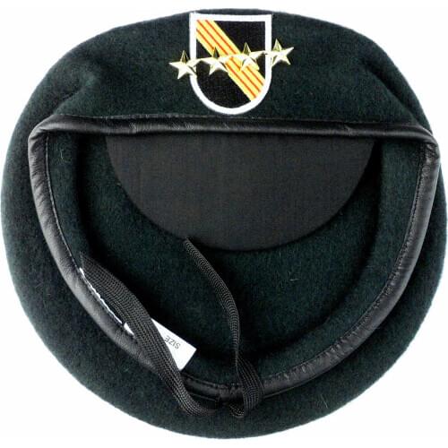 Green Beret U.S. Army Special Forces Hat with Golden Stars Badge Wool Military Store