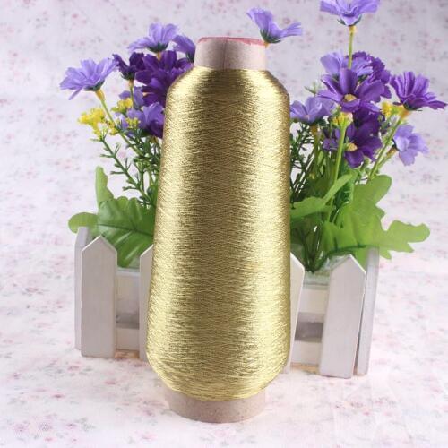 1 Spool Metallic Yarn Golden Sewing Thread Machine Embroidery Thread 3500M For Apparel Fabric Sewing Accessory Guranteed Quality