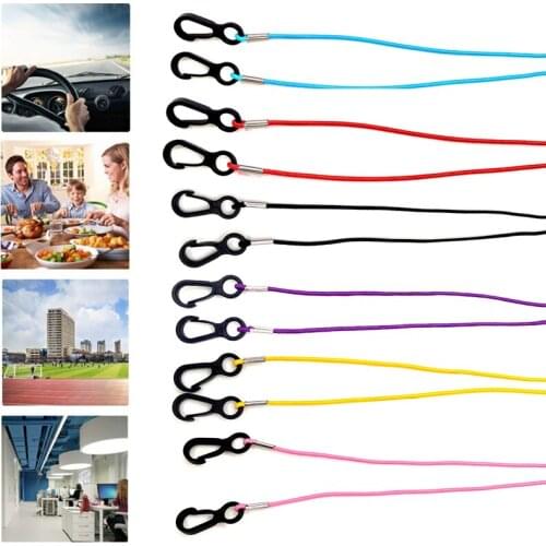 1pc Adjustable Mask Lanyard Elastic Mask Hanging Rope Mouth Mask Cord Holder Buckle Stretchy Mask Earloop Earmuff Elastic Band