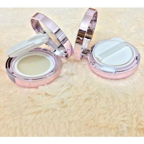 10pcs/lot 15g Pink Round Air cushion BB CC Cream Box Cosmetic Liquid Foundation Packaging Refillable Bottle Container with Puff