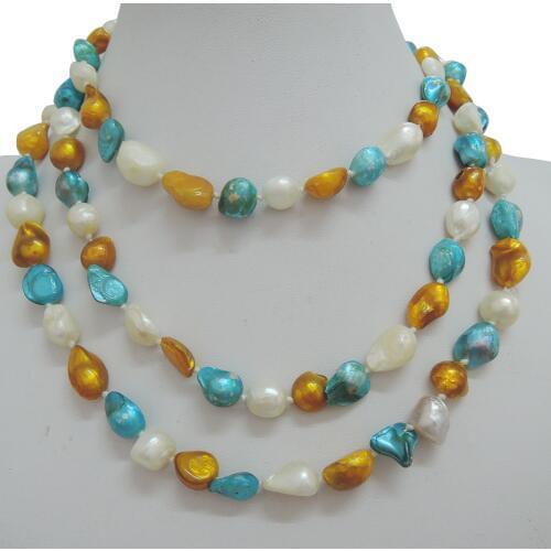 100% NATURE FRESHWATER PEARL LONG NECKLACE-120 CM necklace