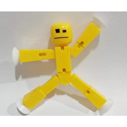 2 Pcs Random Color Stikbot Screen Animation Toys Shed Dolls with Sucker Toys