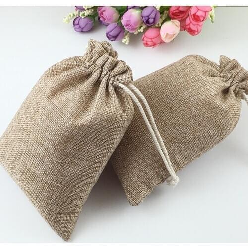 300pcs Multiple Drawstring Sack Gift Bags Jute Packaging Display Jewelry Pouch Gift Bag Wedding Packing Bags Travel Storage Bag