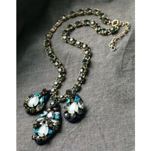 Antique Gold Color Crystal Shoes Pendant Necklace 2014 fashion jewelry