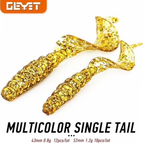 ARDEA Worm Soft Lure Silicone Bait 43mm/52mm 0.8g/1.2g Wobbler Grub swim baits seawater pike Fishing Tackle