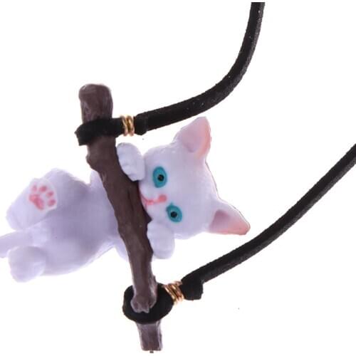 Car PVC Pendant Cute Branch Cat Rearview Mirror Pendant Car Interior Decoration