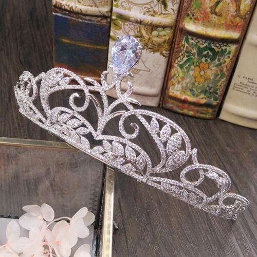 Ballerina Girls Ballet Tiara Crown Silver Nutcracker Ballet Headpiece Head Wear Rhinestones Ballet Performance Head Dress HS011