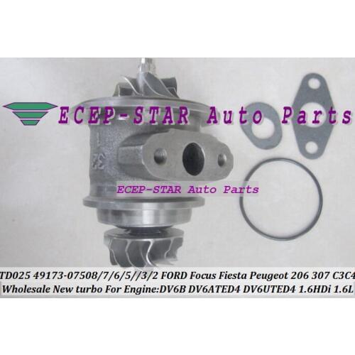 Free Ship Turbo Cartridge CHRA TD02 49173-07507 49173-07506 For FORD For Focus Fiesta 207 307 Berlingo For Citroen C3 C4 1.6L HD
