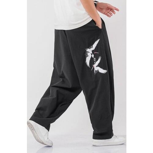 Streetwear Men Wied Leg Pants Harajuku Style Jogging Pants Mens 2021 Loose Trousers Male Embroidery Oversize Sweatpants 5XL