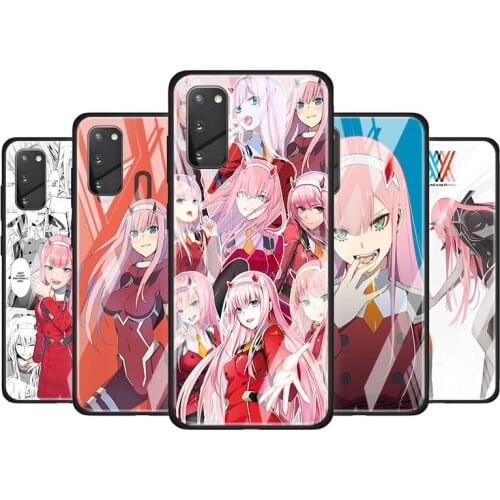 Anime Darling in the franXX for Samsung Galaxy S20 FE Ultra Note 20 S10 Lite S9 S8 Plus Luxury Tempered Glass Phone Case Cover
