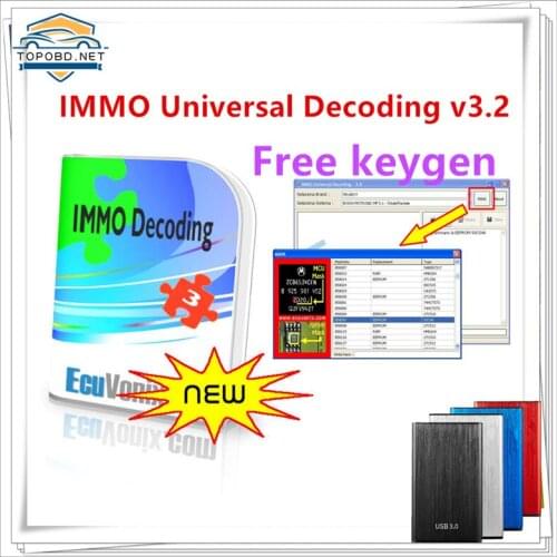2021 hot sell Newest EcuVonix 3.2 IMMO Universal Decoding V3.2 Remove IMMO Off + Keygen Unlimited Crack free keygen
