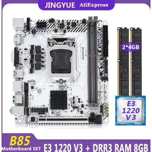 B85 Motherboard LGA 1150 set kit with Intel xeon E3 1220 V3 CPU processor 8GB(2*4GB) DDR3 RAM memory M.2 NVME B85I-PLUS