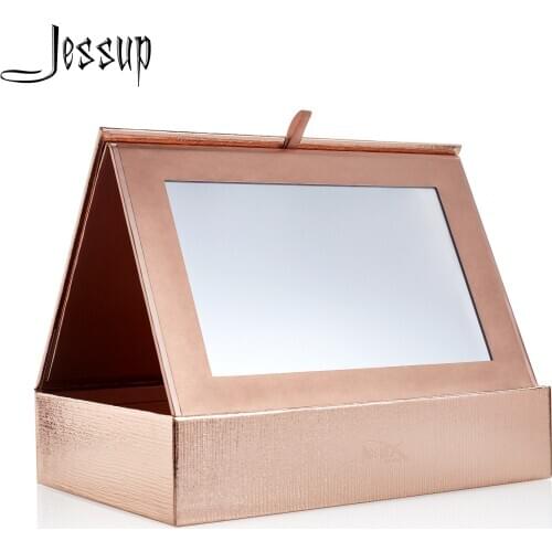 Jessup Cosmetics Boxes Rose Golden Storage Box Set for Women Makeup Accessories Tools Laminated Paper Travel Storage