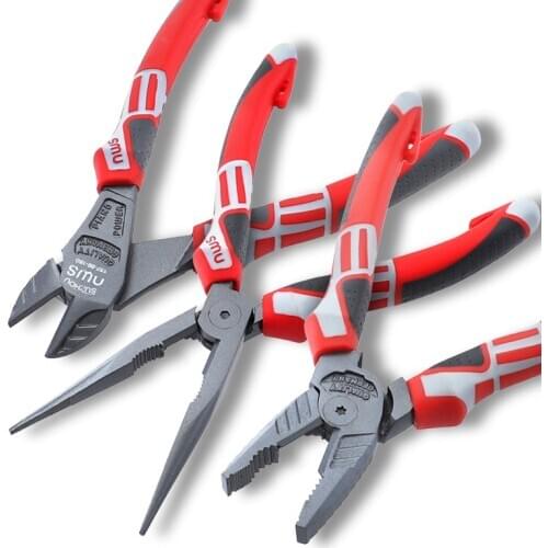 Wire Cutter 6” 7” 8” Industrial Grade CR-V Side Cutters Multifunctional Needle Nose Pliers Cutting Tools for Electrician