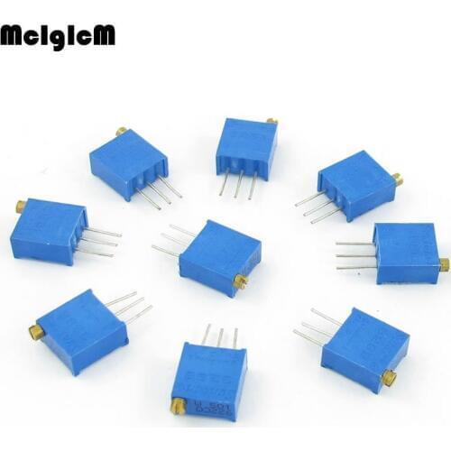 MCIGICM 20pcs 3296W 100 200 500 ohm 1K 2K 5K 10K 20K 50K 100K 200K 500K 1M ohm Trimpot Trimmer Potentiometer
