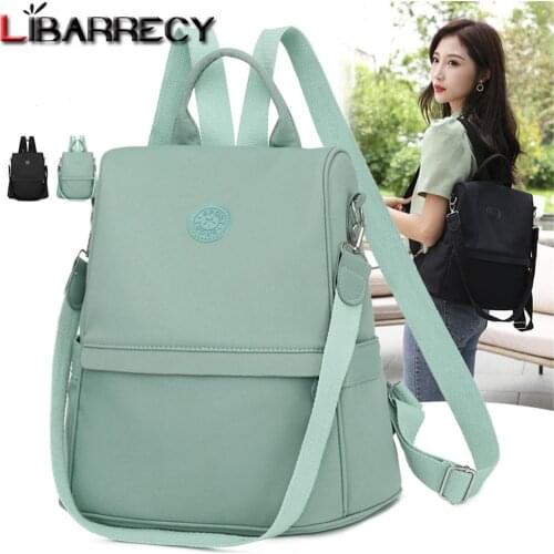Multifunctional Designer Womens Backpack Quality Oxford Fabric Ladies Travel Backpack Solid Color Design Women Shoulder Bags