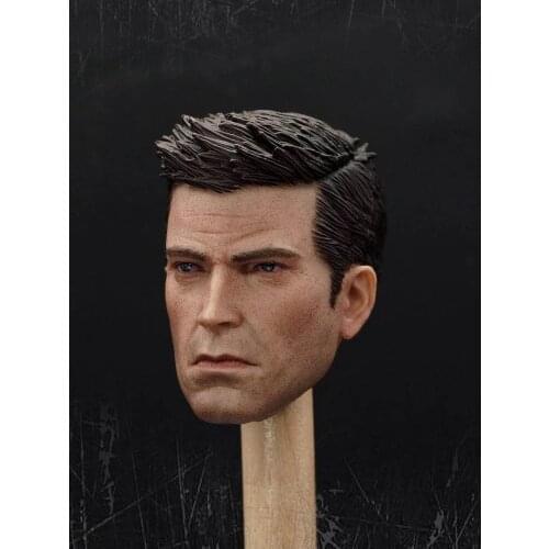 1/6 Male Head Sculpt PVC Bruce Wayne Carved Carving Head Model For Action Figure Doll