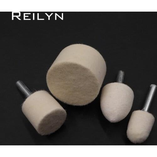 Freeshipping 3pcs/pack wool fiber roller wool polishing bits 6x20mm 30mm 40mm wool fiber polishing mops