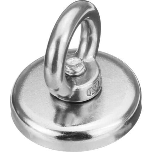 48mm 90KG Neodymium Recovery Magnet Metal Detector Treasure Hunting Fishing Sucker