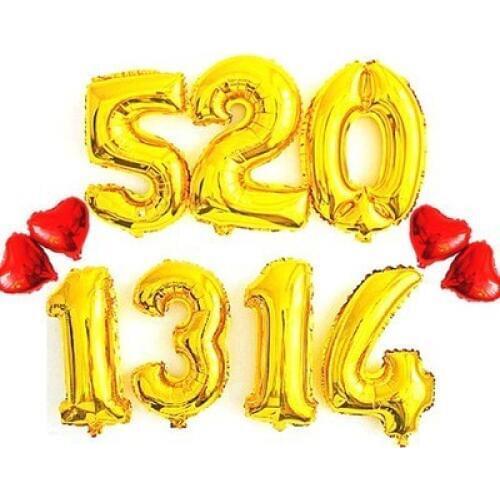 New large Gold Silver Number Foil Balloons Digit air Ballons Birthday Party Wedding Decor Air Baloons Event Party Supplies Sz001