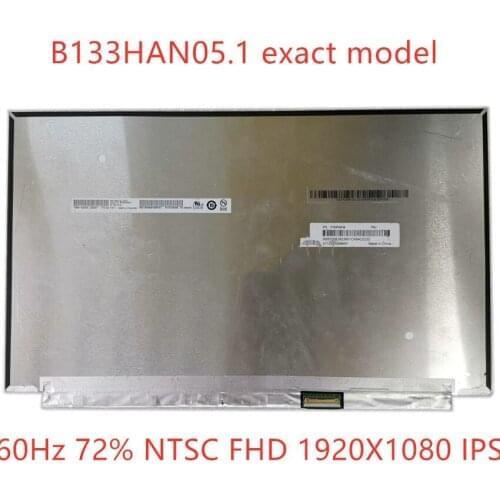 Original For AUO B133HAN05.1 60Hz 72% NTSC FHD 1920X1080 Matte LED Matrix for Laptop 13.3''Panel Monitor LCD Screen Replacement