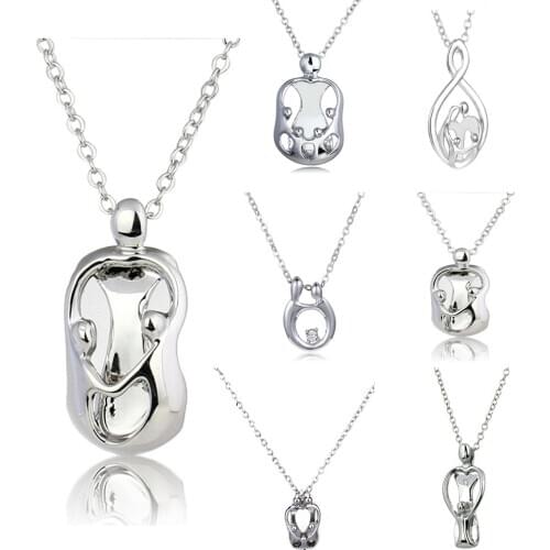 Fashion Mother And Children Pendant Charm Chain Necklace Family Mama Mommy Necklaces For Women Mom Jewelry Mothers Day Gifts