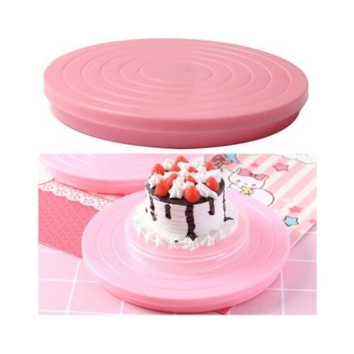 Food Grade Plastic Cake Turntables Fondant Cake Mousse DIY Decorating Tray Platform With Scale Bakeware Kitchen Supplies H741