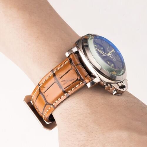 Vintage Fashion Cow Leather Watch Band Handmade Watch Strap 20mm 22mm 24mm 26mm Watch wristband Brace For PAM111 PAM441 PAM438