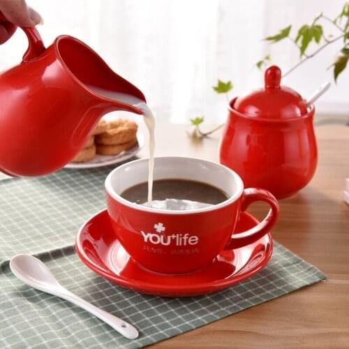 Small latte art jug 350ml porcelain coffee pitcher milk jug coffee maker, logo printing is available