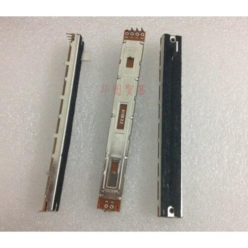 3pcs 128mm SC1009G mixer straight sliding potentiometer A10K / handle length 8MMB / double fader A10Kx2 variable resistors