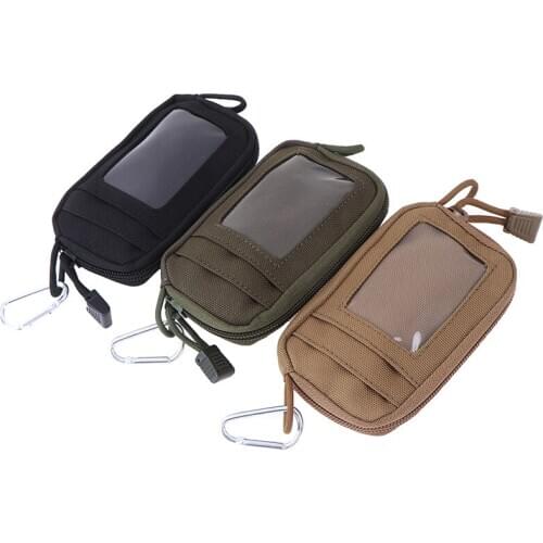 Tactical Wallet Card Bag Waterproof Card Key Holder Money Pouch Pack Outdoor Military Multifunction Wallet Waist Bag for Hunting