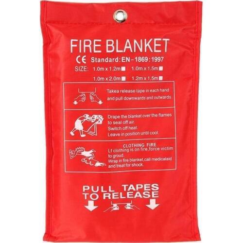 1Pcs 1M X 1M Fire Blanket Fiberglass Emergency Survival Fire Shelter Fire escape blanket emergency fire blanket