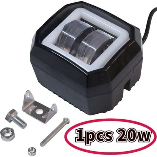 1PCS 3 inch 12V 6000K Offroad White Fog Light Waterproof Square LED Angel Eye light Strip FOR Off-road Work light Car Boat Truck