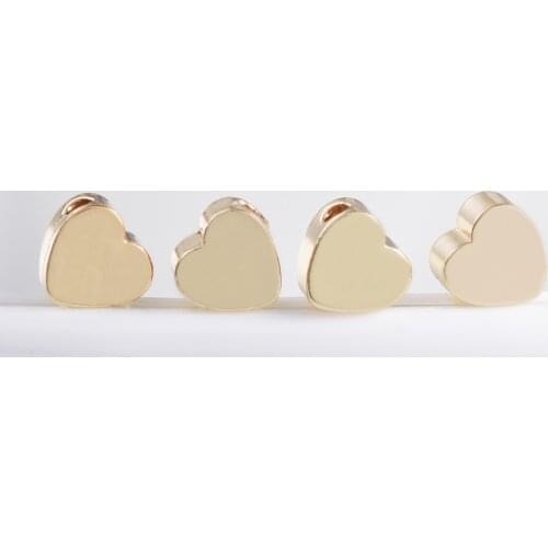 14K Real Gold Filled Color-Preserving 5MM Heart Necklace Bracelet Loose Beads DIY Jewelry Making Finding Accessories